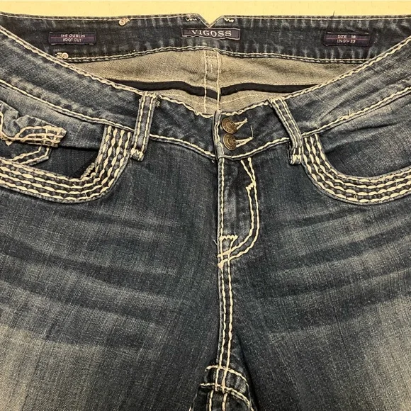 Vigoss Women’s Size 18  Bootcut Low rise Dark Wash Jeans - Picture 6 of 10